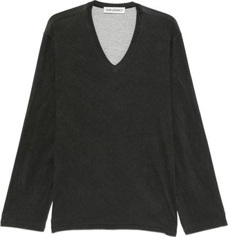 Our Legacy Tops, Heren, Zwart, L, Katoen, Gorge Longsleeve