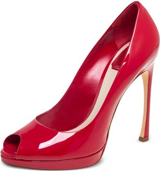 Dior Pumps a punta aperta 130mm - Rosso