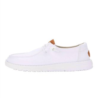 Hey Dude Womens Wendy Stretch Canvas Shoe In White