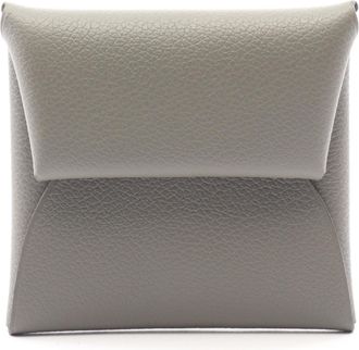 Herm&egrave;s Gray Evercalf Leather Coin Purse/Coin Case (Pre-Owned)