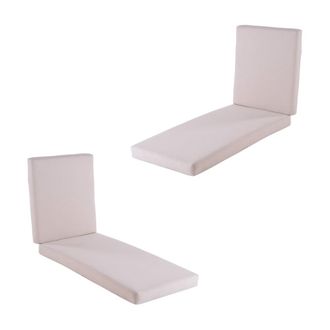 ED&Egrave;N JARD&Iacute; Pack de 2 cojines para tumbona olefin crudo 190x60x10 cm