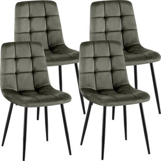 Clp Clp - Lote De 4 Sillas De Comedor Antibes Antracita