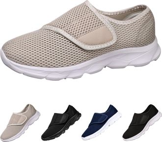 Generic Trainers without Laces, Breathable Mesh Hiking Shoes, Width H, Lightweight and Comfortable Sports Shoes, Wide Foot, Slip-On Casual Shoes, Walking Shoe