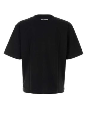 Dsquared2 Mens Black Cotton Oversize T-Shirt Exterior