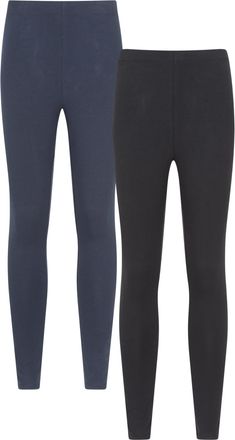 Mountain Warehouse Womens Cotton Blend Midweight Leggings Multipack Black Womens Size 14