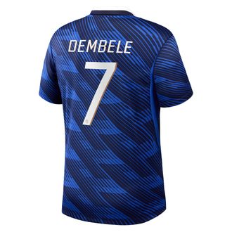 Nike Ousmane Demb&eacute;l&eacute; France National Team 2026 Stadium Home Nike Mens Dri-FIT Soccer Jersey in Blue | NN203949086-FFF