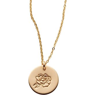 Made by Mary September Birth Flower Necklace in Gold Filled at Nordstrom, Size Medium