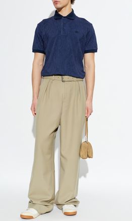 Etro Polo With Logo Patch, Mens, Navy Blue