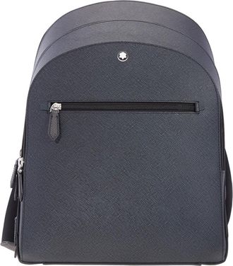 Montblanc Medium Backpack With 3 Compartments In Sartorial Leather