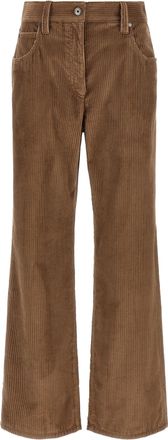 Brunello Cucinelli Brown Cotton Casual Womens Pants
