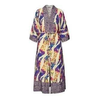 Lollys Laundry Lulu Kimono - Dames - Kimonos - Veelkleurig - L - Overhemden
