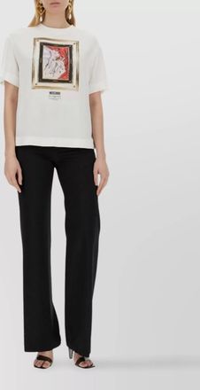 Moschino satin blouse still life heart