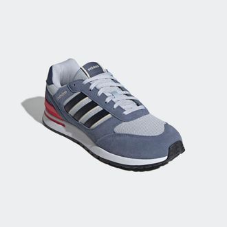 adidas Sneaker ADIDAS SPORTSWEAR RUN 80S, Herren, Gr. 40, schwarz (halblu, cschwarz, purrub), Leder, Synthetik, Textil, Schuhe Sneaker