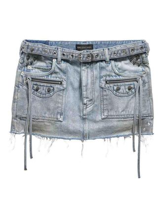 Balenciaga Cagole denim mini skirt