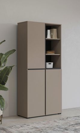 Inosign Schuhschrank »Cross, Höhe 183,5cm, modernes griffloses Schuhregal mit 3 Türen« Hochschrank mit viel Stauraum, Platz für ca. 24 Paar Schuhe