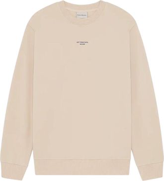 Dr&ocirc;le de Monsieur Minimalist Crew Neck Sweatshirt in Soft Beige