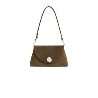 Coccinelle Nikla Suede Bim - Dames - Schoudertassen - Groen - ONE Size - Katoen - Tassen