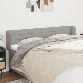 vidaXL Cabecero De Tela Gris Claro 163x23x78/88 Cm Vidaxl