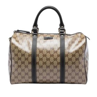 Gucci Pre-owned Boston Bag - Dames - Vintage Handtas - Beige - ONE Size - Leer - Vintage