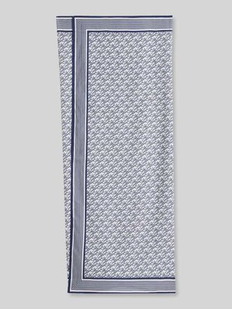 Tommy Hilfiger Pareo aus reinem Lyocell mit Label Print in Dunkelblau, Gr&ouml;&szlig;e 1