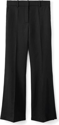 Mango x Kaia Gerber Wool Flare Leg Dress Pants in Black at Nordstrom, Size 10