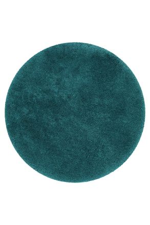 Homie Living Alfombra de ba&ntilde;o lisa de poli&eacute;ster verde petr&oacute;leo 90 cm