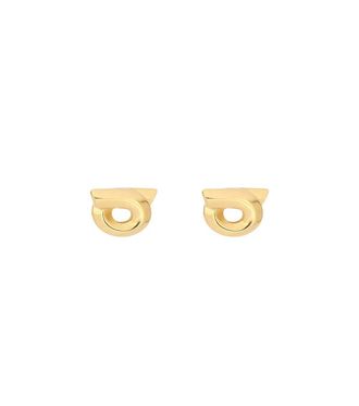 Ferragamo Golden Logo Stud Earrings