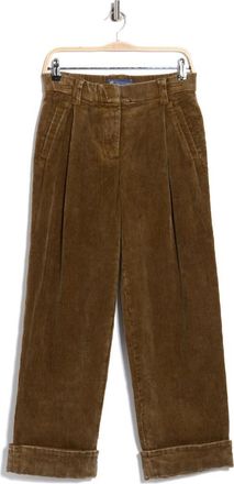 Democracy AbSolution Skyrise Wide Leg Corduroy Pants in Washed Golden Olive at Nordstrom Rack, Size 10P
