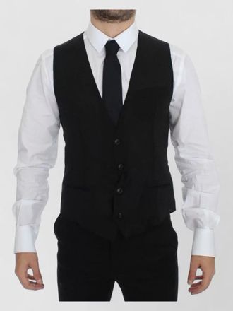 Dolce & Gabbana wool v-neck dress waistcoat
