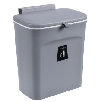 OEM Compostador, 9 L, Gris, Con Tapa, De Pared O De Pie, Para Cocina Y Ba&ntilde;o