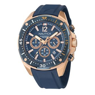 Nautica Nct Blue Sail Chronograph Silicone Watch