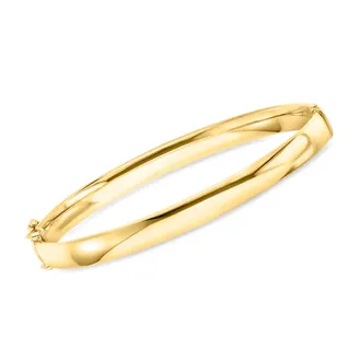 Ross-Simons Italian 14kt Yellow Gold Bangle Bracelet