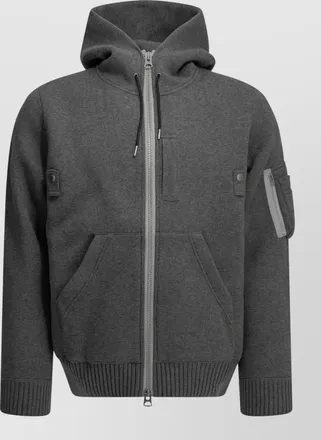 sacai cashmere hooded jacket