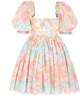 Selkie Womens Beach Day Dress In Grapefruit