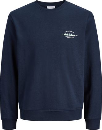 Jack & Jones Plus Size Sweatshirt JJBRANDON SWEAT CREW NECK PLS, Herren, Gr. 4XL, navy blazer, angeraute Sweatware, Obermaterial: 60% Polyester, 40% Baumwolle, JACK & JONES 