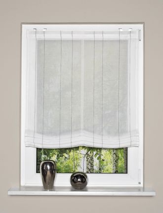 Home Wohnideen Raffrollo »MARLENE« mit Klettschiene freihängend Raffrollo, Flexoschiene und Klettband