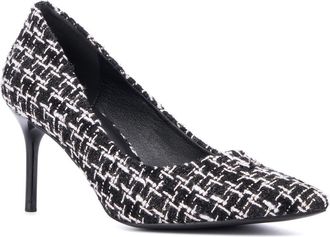 New York & Company Belle Reptile Embossed Pump in Black Boucle at Nordstrom Rack, Size 7.5