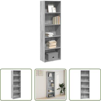 vidaXL Libreria grigio sonoma - Libreria Grigio Sonoma 60x30x189 cm in Legno Multistrato
