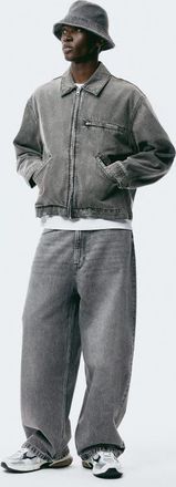 H&M Collins Super Baggy Jeans in Denim Gray at Nordstrom, Size 33 X 32