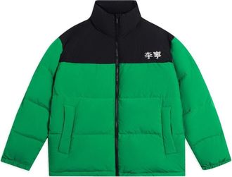 Li-Ning Graphic Color Block Down Jacket Black Green AYMS307-2
