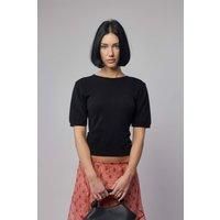 Ganni Sheer Cotton Back Tie Top