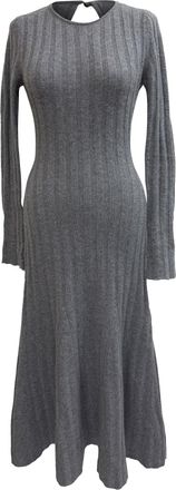 Reformation Evan Midi Dress in Grey Cashmere