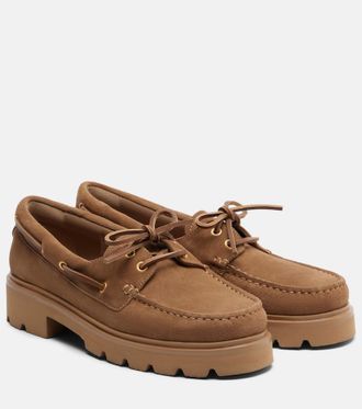 Gianvito Rossi Olonne suede boat shoes