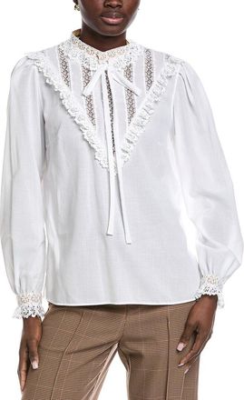 Akris Lace-Trim Blouse