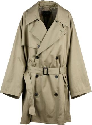 Balenciaga Dames, Mantels, Groen, Maat: XS Katoen
