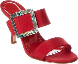 Manolo Blahnik Gable 90 Silk Sandal