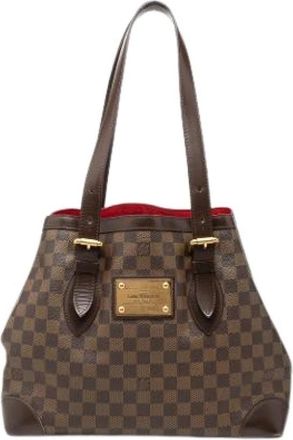 Louis Vuitton Pre-owned Hampstead MM - Dames - Vintage Handtas - Bruin - ONE Size - Leer - Vintage