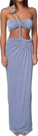 JLUXLABEL Ema One-Shoulder Maxi Dress in Blue at Nordstrom, Size Medium