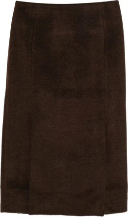 Entire studios Gonna midi sartoriale - Marrone