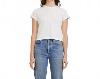 A Gold E Adine Shrunken Top In White